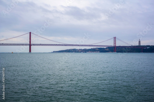 The 25 de Abril Bridge in Lisbon, Portugal