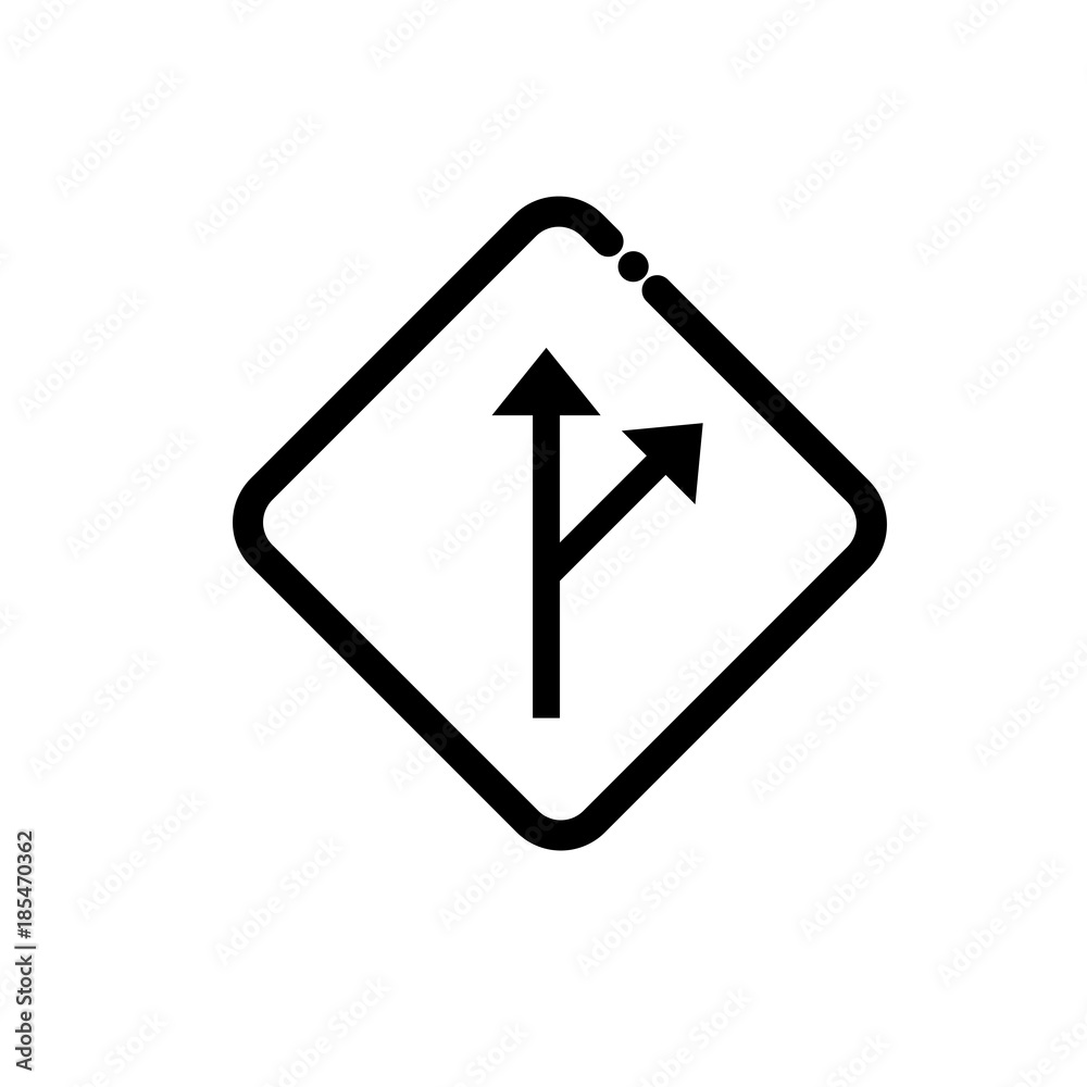 Divided road vector icon Divided road vector icon