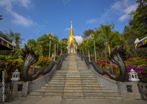 Udon Thani ,Thailand - December 21, 2013 : The wat Pa Phu Kon near the city of Udon Thani in the Isan in Northeast Thailand photo
