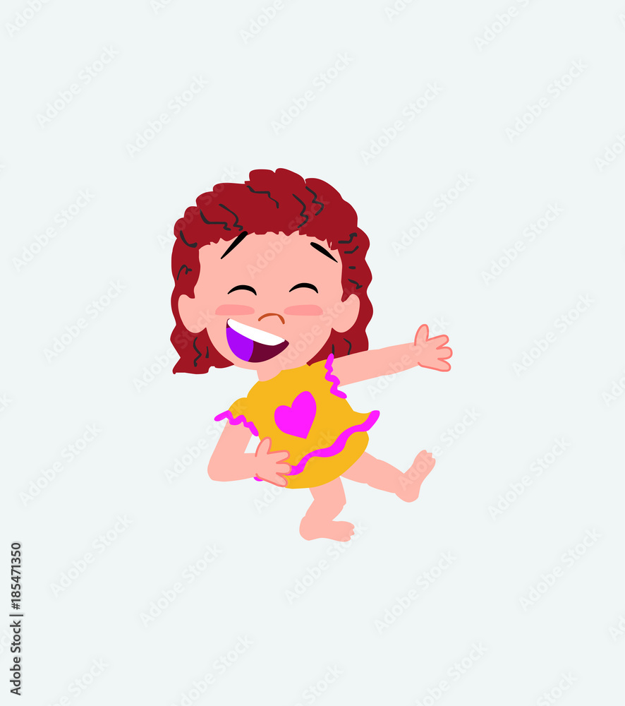 White girl in a swimsuit laughing while teaching something to his left. White girl in a swimsuit laughing while teaching something to his left.