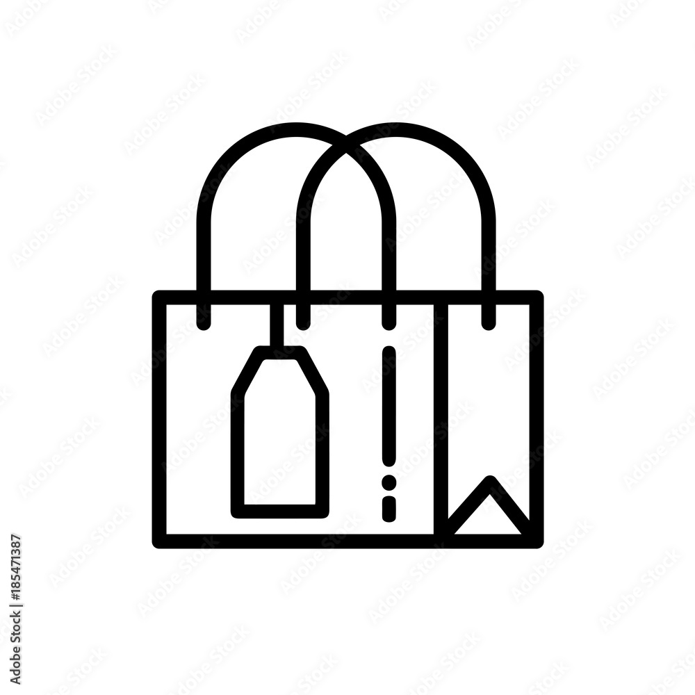 Shopping bag vector icon Shopping bag vector icon