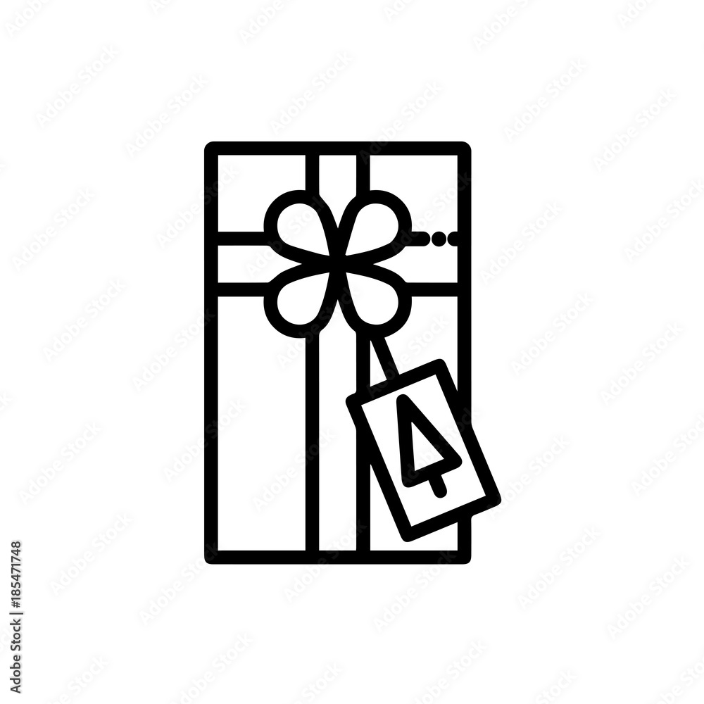 Christmas gift vector icon