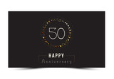 50 years Happy Anniversary card. Vector illustration