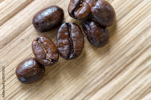 Backgrounds of Roasted coffee beans.