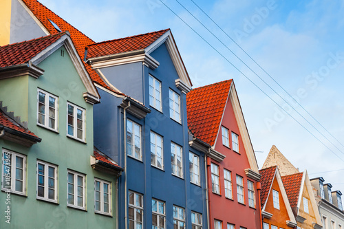Colorful houses, architecture of Denmark