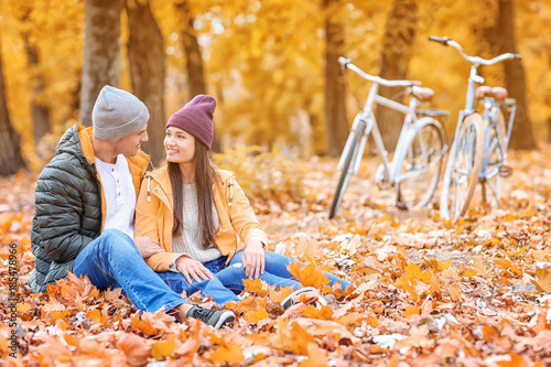 Young couple resting after ...