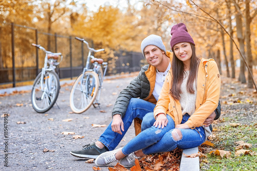 Young couple resting after ...