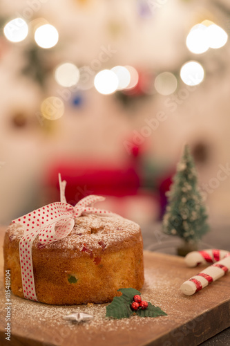 Fruit cake during Christmas holidays