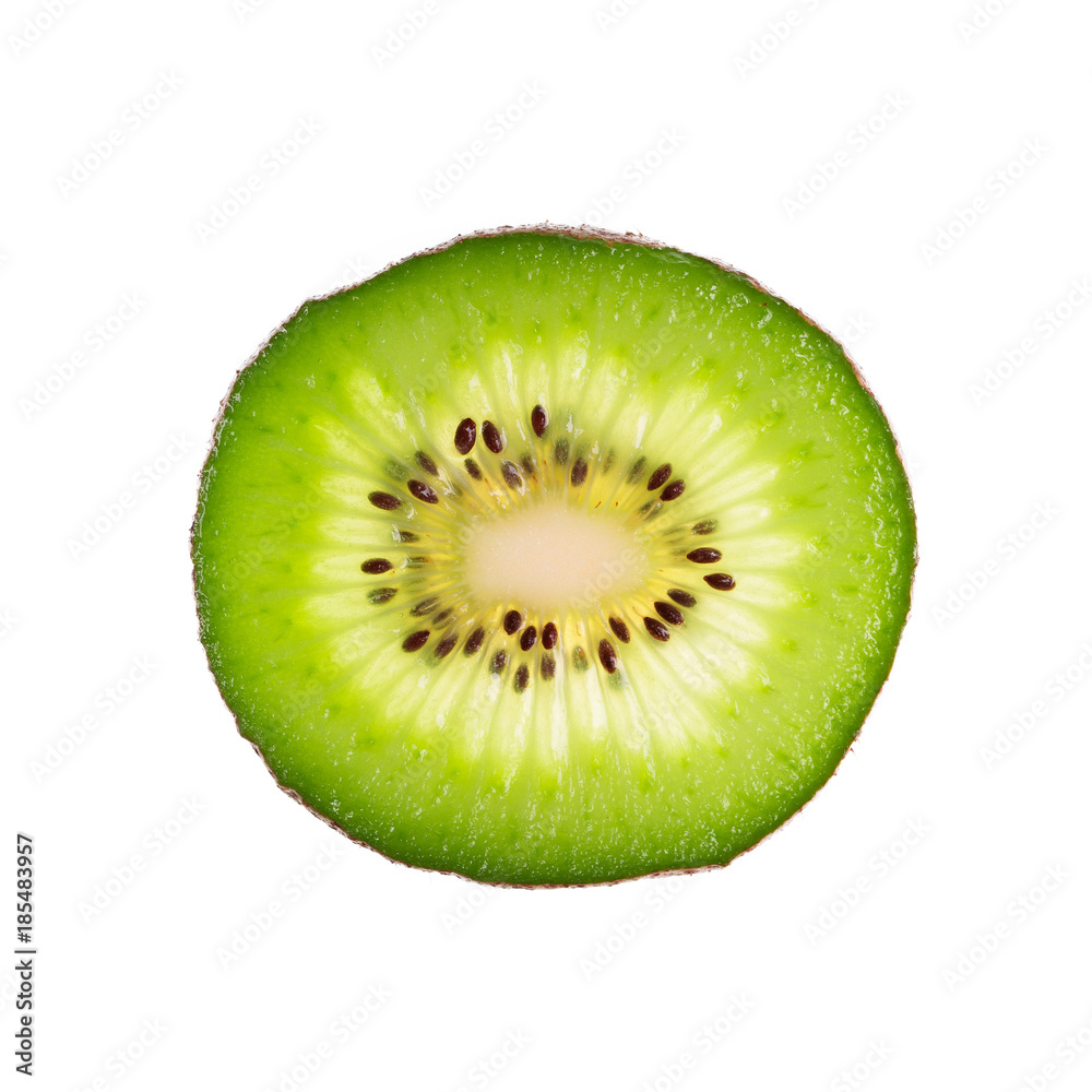 fresh kiwi section macro isolated fresh kiwi section macro isolated