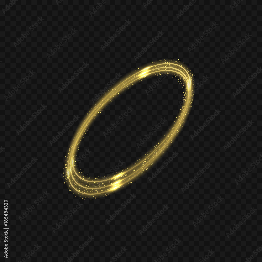 Magic golden sparkles effect