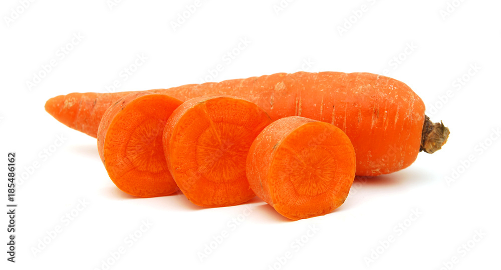 fresh carrots isolated on white background fresh carrots isolated on white background
