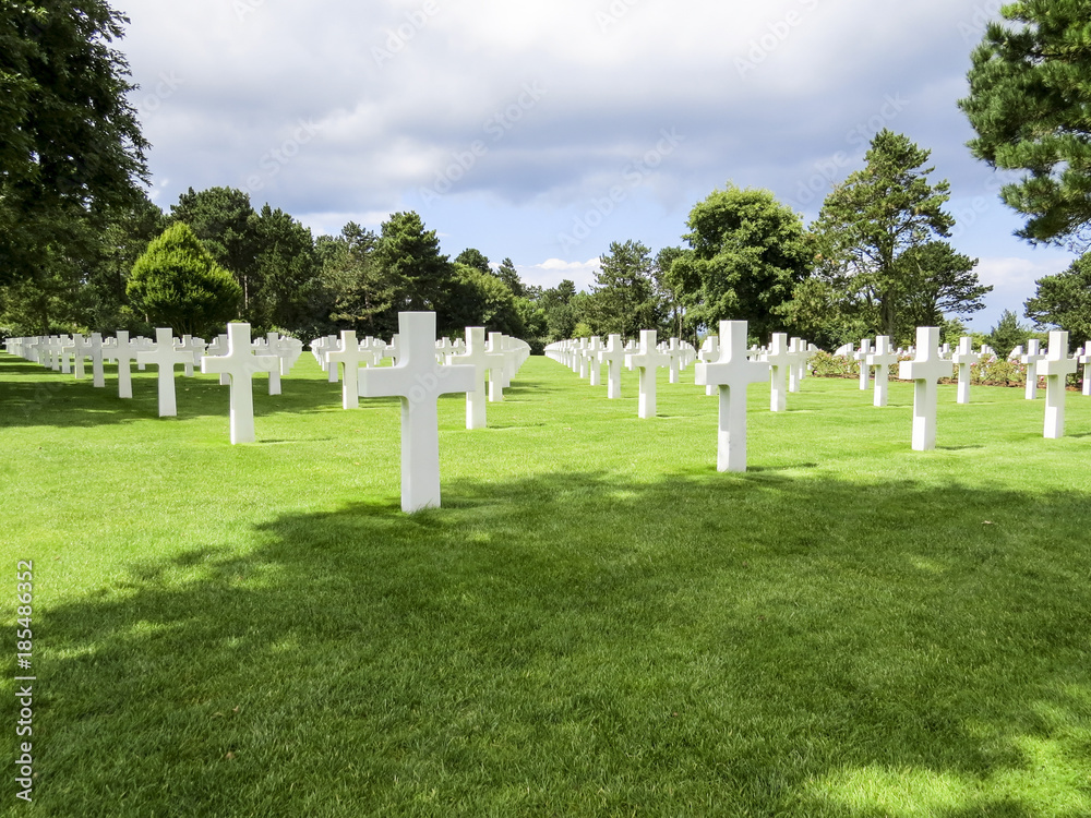USA Military Cemetery, Colleville sur Mer, Normandy, France. The Normandy American Cemetery and Memorial is a World War II cemetery and memorial in Colleville-sur-Mer, Normandy, France