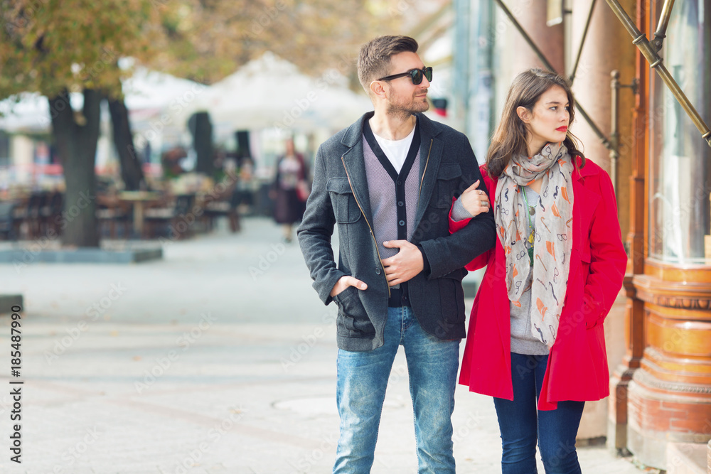 Young couple in the city Young couple in the city