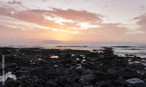 sunset landscape in the south of tenerife