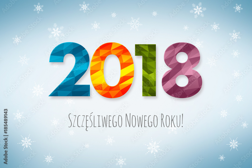Szczęśliwego Nowego Roku 2018 - obrazy, fototapety, plakaty 