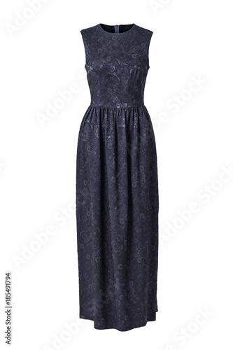 Grey dress isolated on white background