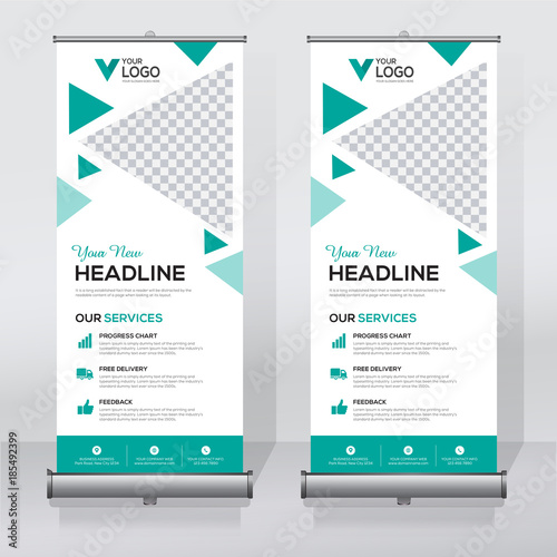 Roll up banner design print template