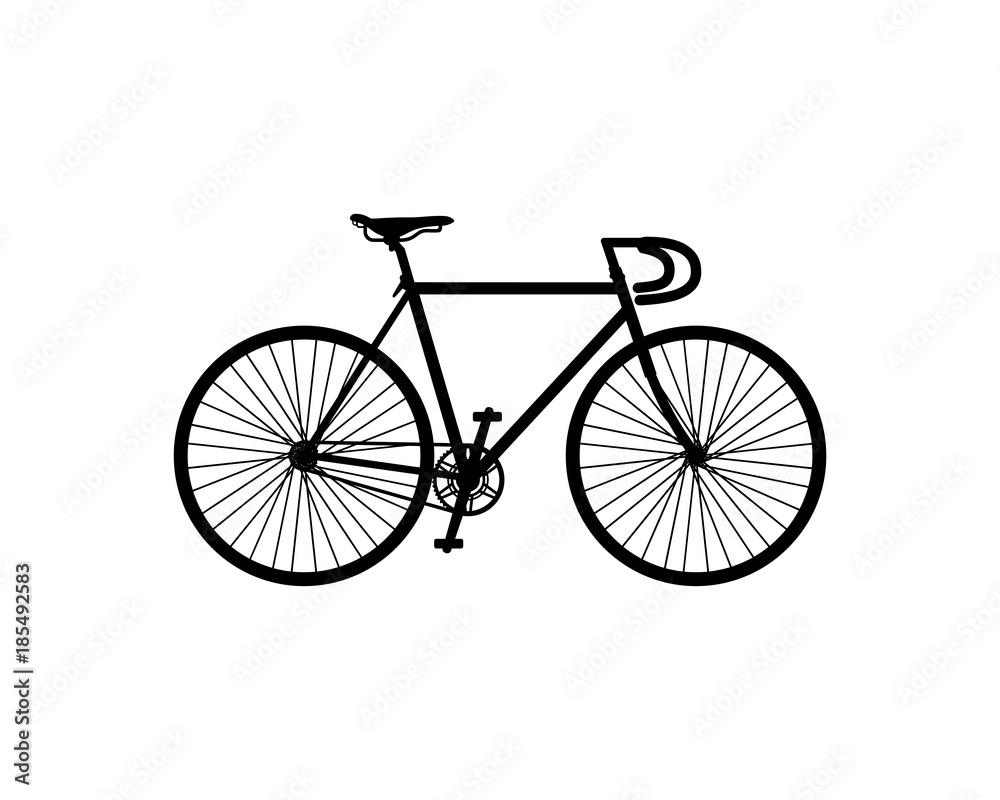 Line Art Black Bicycles for Racing Illustration Hand Drawing Logo Vector Line Art Black Bicycles for Racing Illustration Hand Drawing Logo Vector