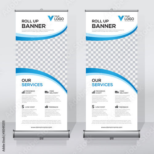 Roll up banner design print template