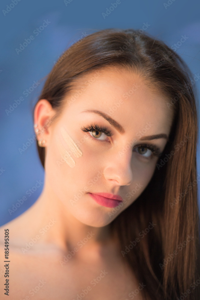 Attractive young woman portrait in studio Attractive young woman portrait in studio
