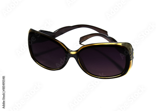 Sunglasses worn in the summer tanning by the sea