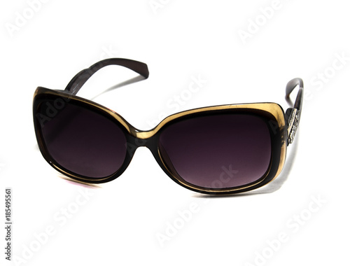 Sunglasses worn in the summer tanning by the sea