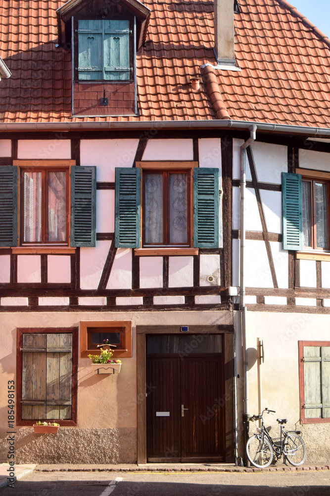 Typical half-timbered houses in the Alsace region of France 01