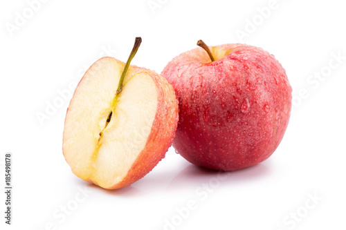 Red apples isolated on a white background