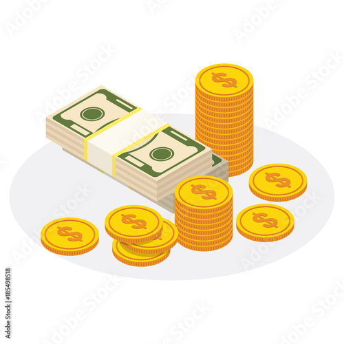money stack coins