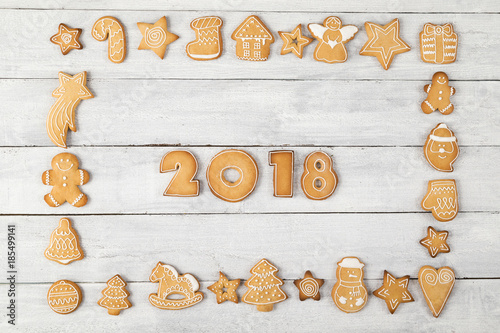 Christmas cookie frame