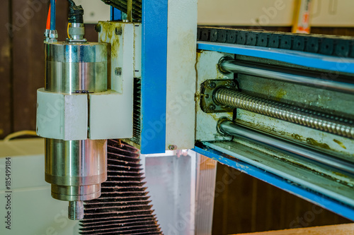 Cuadro en lienzo The position of the spindle with the cutter on the movable beam