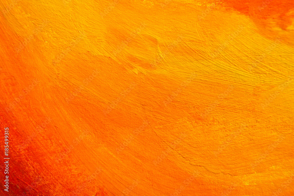 Painted Color Background, Abstract Orange Paint Texture