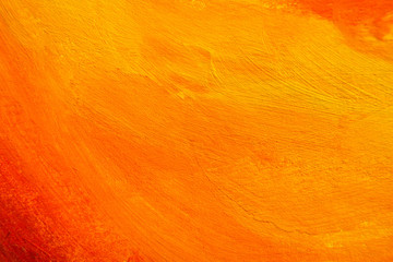 Painted Color Background, Abstract Orange Paint Texture