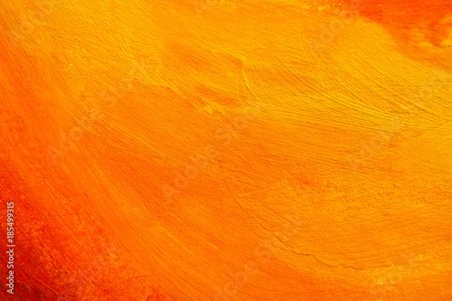 Painted Color Background, Abstract Orange Paint Texture photo