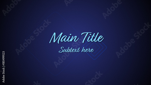 Blue Concentric Diamonds Title