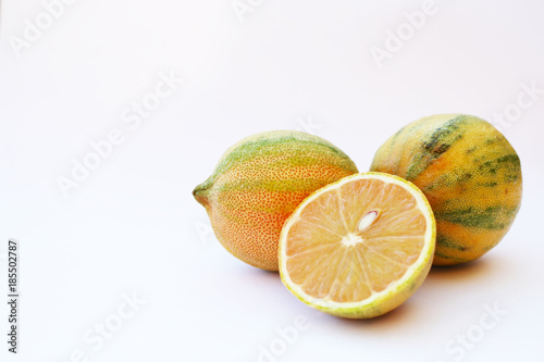 Two tiger lemons and a half lemon