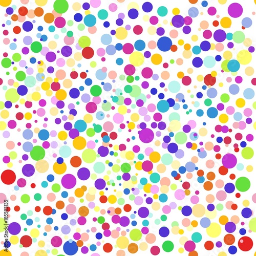 Wallpaper Mural Colorful abstract seamless background, pattern. Colorful dots, circles, confetti. Vector illustration for bright design. Modern pattern decoration. Color texture festive element of the Wallpaper. Torontodigital.ca