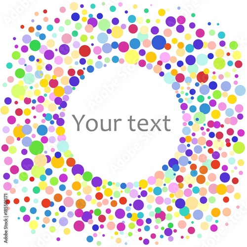 Wallpaper Mural Colorful abstract background of colorful dots, circles. Vector illustration for bright design. Round art round background. Modern pattern decoration. Color texture festive element of the Wallpaper.  Torontodigital.ca