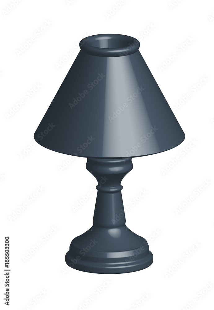 Obraz premium Gray table lamp, 3d, interior