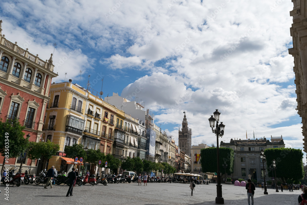 Street view near Catedral de Sevilla, Spain