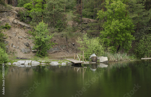 masonry for fishing on the lake © Alla 