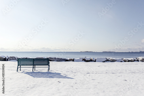Bench and snow © Lorrie Joaus