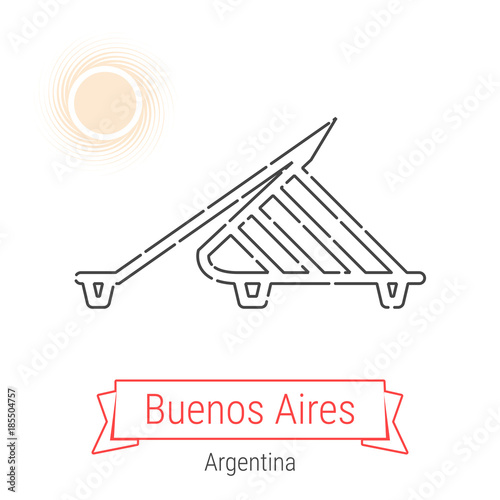 Buenos Aires, Argentina Vector Line Icon