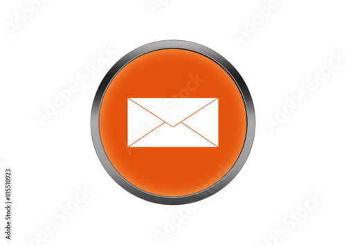 Buttonn Orange Symbol Knopf Rund