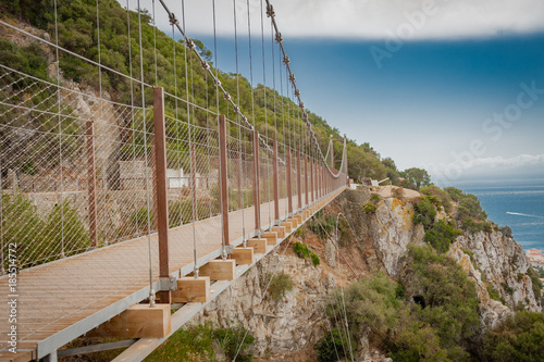 Obraz na płótnie United Kingdom Gibraltar Windsor Suspension Bridge panorama view w salonie