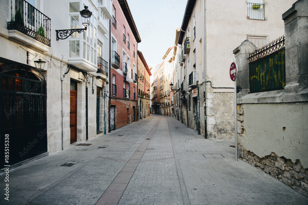 Empty street in Burgos