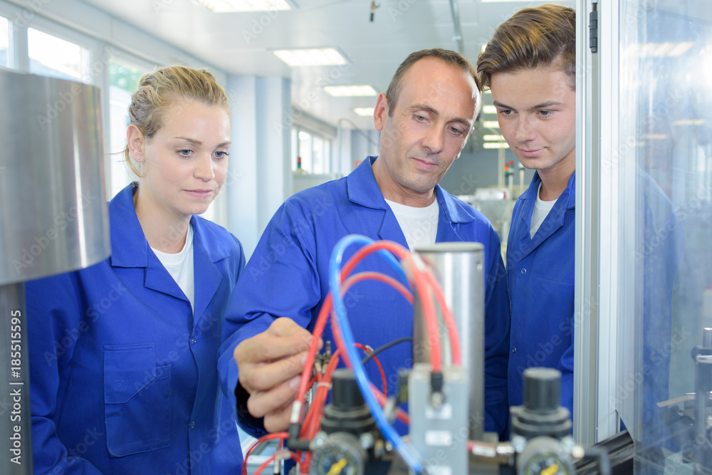 Obraz premium professor with students