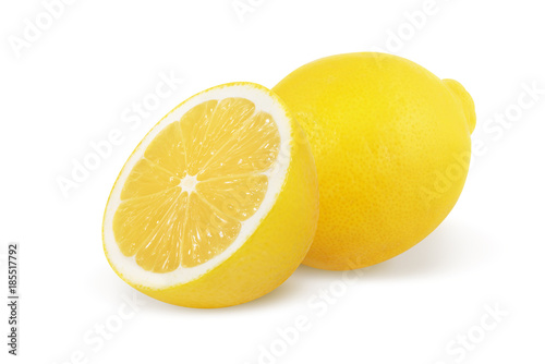 Lemon isolated on white background.