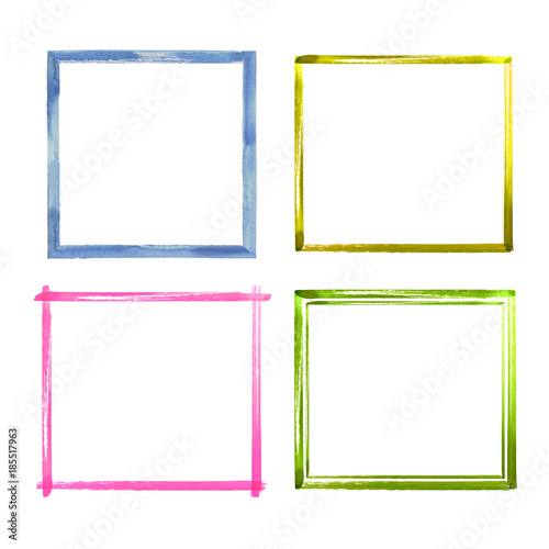 Set of watercolor color gru...