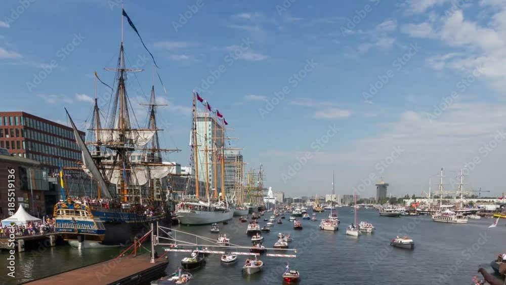 Time lapse of the boats at Sail Amsterdam festival